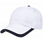 Бейсболка Honor, белая с темно-синим кантом с логотипом в Самаре заказать по выгодной цене в кибермаркете AvroraStore