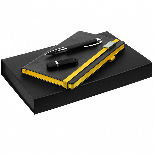 Набор Ton Memory, черный с желтым с логотипом в Самаре заказать по выгодной цене в кибермаркете AvroraStore