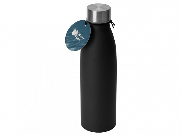 Стальная бутылка Rely, 800 мл, черный матовый с логотипом в Самаре заказать по выгодной цене в кибермаркете AvroraStore