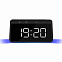 Настольные часы с беспроводной зарядкой 15W, Flame, черный цвет с логотипом в Самаре заказать по выгодной цене в кибермаркете AvroraStore