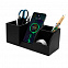 Настольный органайзер Boss c беспроводной зарядкой - Черный AA с логотипом в Самаре заказать по выгодной цене в кибермаркете AvroraStore