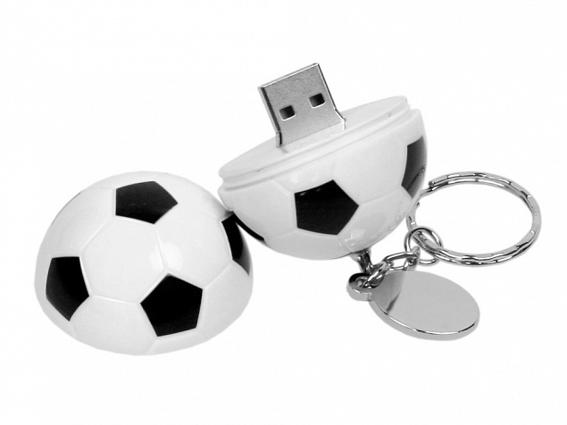 USB 2.0- флешка на 8 Гб в виде футбольного мяча с логотипом в Самаре заказать по выгодной цене в кибермаркете AvroraStore