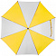 Зонт-трость Milkshake, белый с желтым с логотипом в Самаре заказать по выгодной цене в кибермаркете AvroraStore