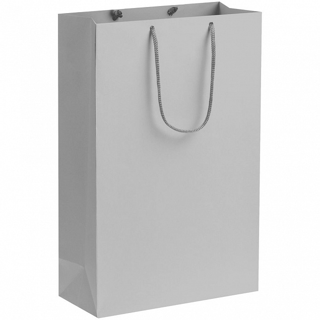 Пакет бумажный Porta, средний, серый с логотипом в Самаре заказать по выгодной цене в кибермаркете AvroraStore