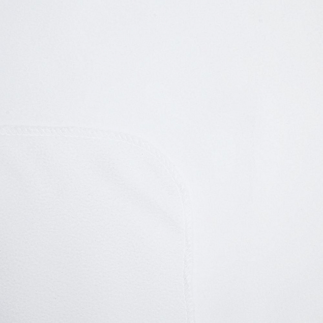Флисовый плед Warm&Peace, белый с логотипом в Самаре заказать по выгодной цене в кибермаркете AvroraStore