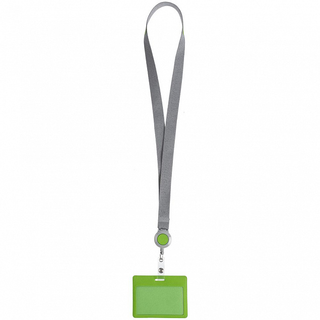 Чехол для карточки с лентой и ретрактором Devon, зеленый с логотипом в Самаре заказать по выгодной цене в кибермаркете AvroraStore