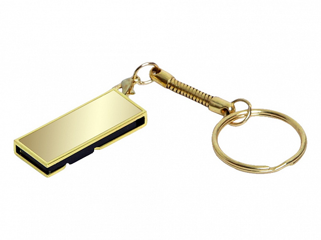 USB 2.0- флешка на 16 Гб с поворотным механизмом и зеркальным покрытием с логотипом в Самаре заказать по выгодной цене в кибермаркете AvroraStore