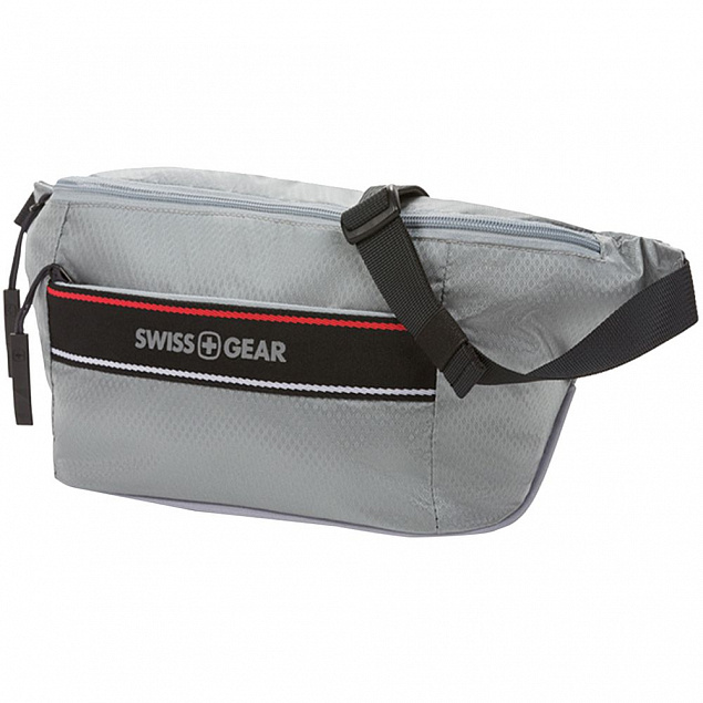Поясная сумка Swissgear, светло-серая с логотипом в Самаре заказать по выгодной цене в кибермаркете AvroraStore