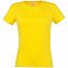 Футболка женская MISS 150, желтая с логотипом в Самаре заказать по выгодной цене в кибермаркете AvroraStore