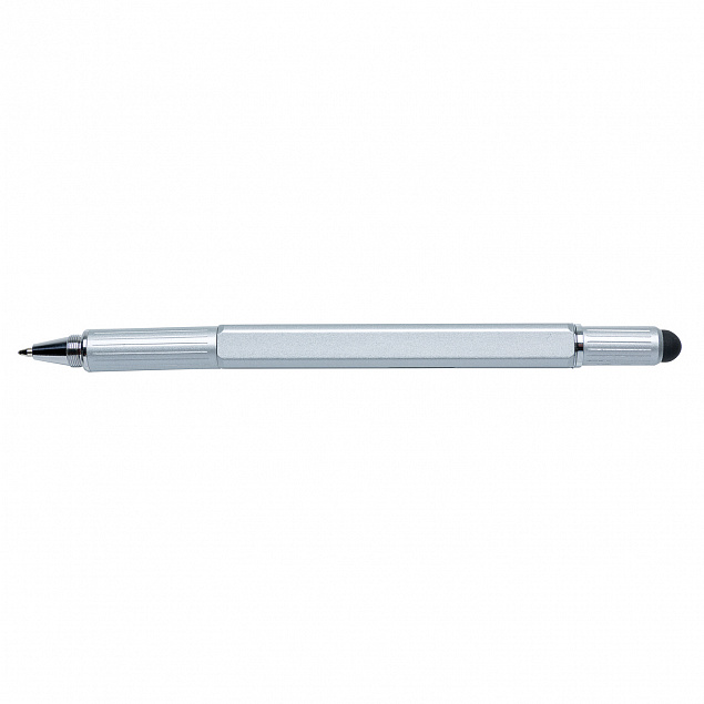 Многофункциональная ручка 5 в 1, серебряный с логотипом в Самаре заказать по выгодной цене в кибермаркете AvroraStore