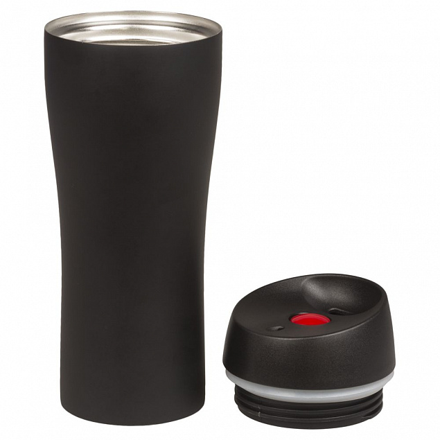 Термостакан Solingen, вакуумный, герметичный, черный с логотипом в Самаре заказать по выгодной цене в кибермаркете AvroraStore