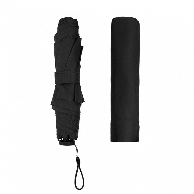 Зонт складной Luft Trek, черный с логотипом в Самаре заказать по выгодной цене в кибермаркете AvroraStore