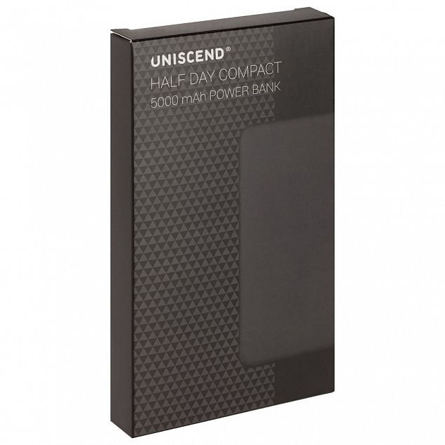 Внешний аккумулятор Uniscend Half Day Compact 5000 мAч, черный с логотипом в Самаре заказать по выгодной цене в кибермаркете AvroraStore