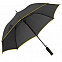 Зонт-трость Jenna, черный с желтым с логотипом в Самаре заказать по выгодной цене в кибермаркете AvroraStore
