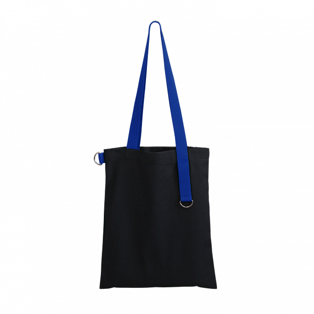 Шоппер Superbag black (чёрный с синим) с логотипом в Самаре заказать по выгодной цене в кибермаркете AvroraStore
