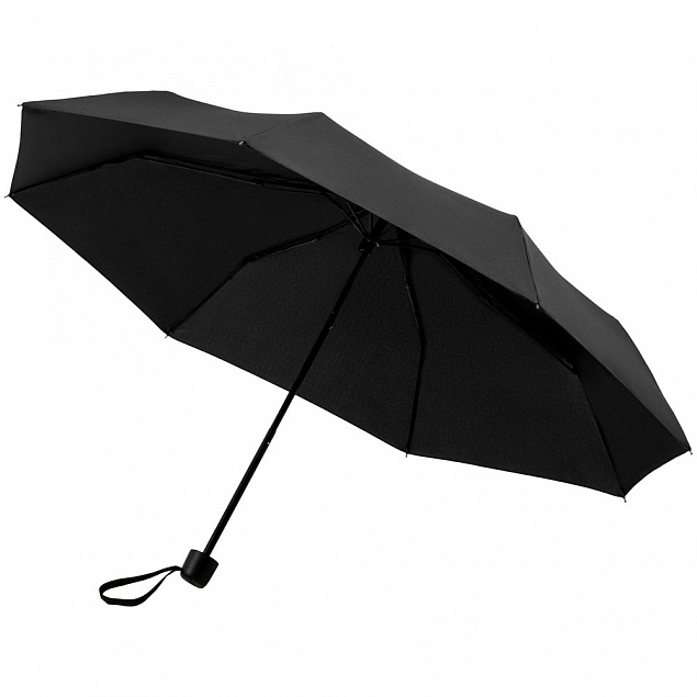Зонт складной Hit Mini ver.2, черный с логотипом в Самаре заказать по выгодной цене в кибермаркете AvroraStore