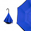 Зонт-трость механический  Chaplin, черно-синий с логотипом в Самаре заказать по выгодной цене в кибермаркете AvroraStore