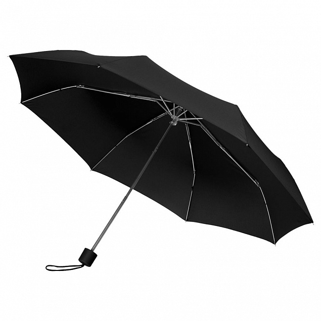 Зонт складной Unit Light, черный с логотипом в Самаре заказать по выгодной цене в кибермаркете AvroraStore
