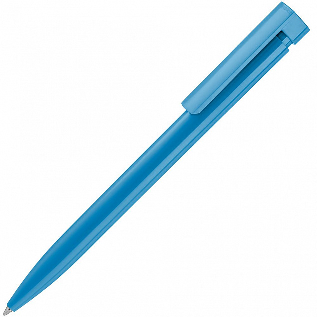 Ручка шариковая Liberty Polished, голубая с логотипом в Самаре заказать по выгодной цене в кибермаркете AvroraStore