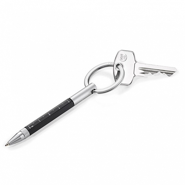 Ручка-брелок Construction Micro, черный с логотипом в Самаре заказать по выгодной цене в кибермаркете AvroraStore