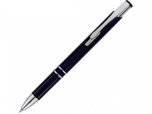 Ручка шариковая Калгари синий металлик с логотипом в Самаре заказать по выгодной цене в кибермаркете AvroraStore
