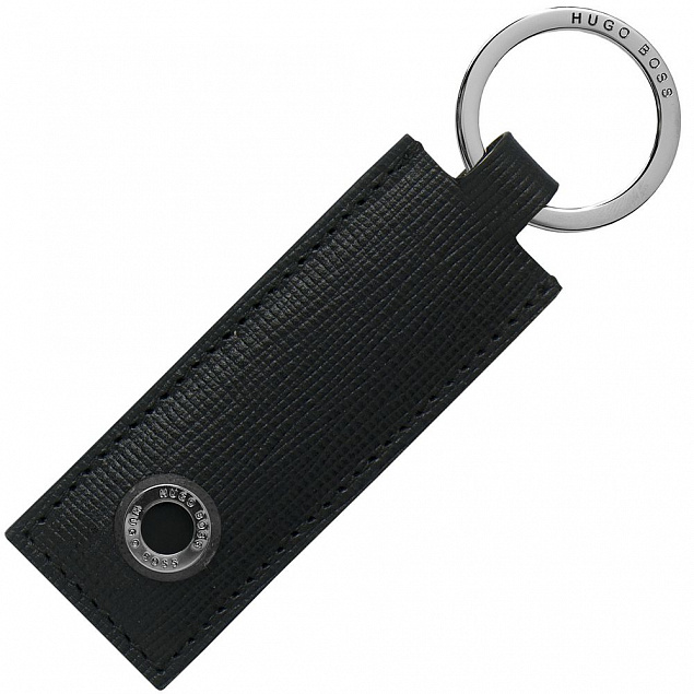 Набор Hugo Boss: папка, брелок и ручка, черный с логотипом в Самаре заказать по выгодной цене в кибермаркете AvroraStore