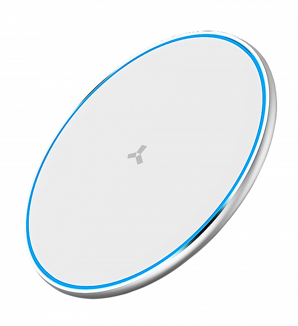 Беспроводное зарядное устройство ACCESSTYLE STONE 15W,  белый с логотипом в Самаре заказать по выгодной цене в кибермаркете AvroraStore