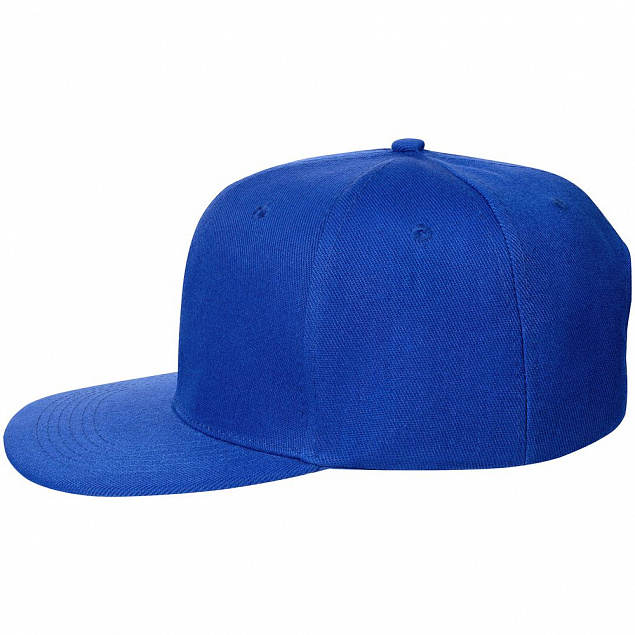 Бейсболка Snapback с прямым козырьком, ярко-синяя с логотипом в Самаре заказать по выгодной цене в кибермаркете AvroraStore