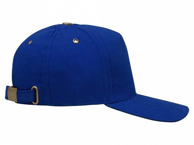 Бейсболка New York  5-ти панельная  с металлической застежкой и фурнитурой, классический синий с логотипом в Самаре заказать по выгодной цене в кибермаркете AvroraStore