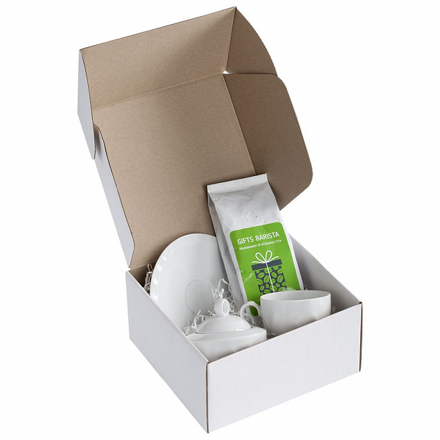 Коробка Medio, белая с логотипом в Самаре заказать по выгодной цене в кибермаркете AvroraStore
