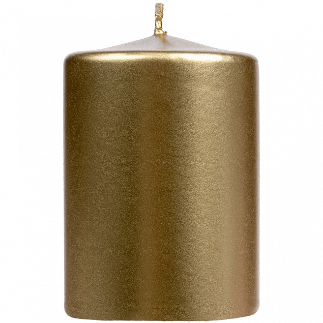 Свеча Lagom Care Metallic, золотистая с логотипом в Самаре заказать по выгодной цене в кибермаркете AvroraStore