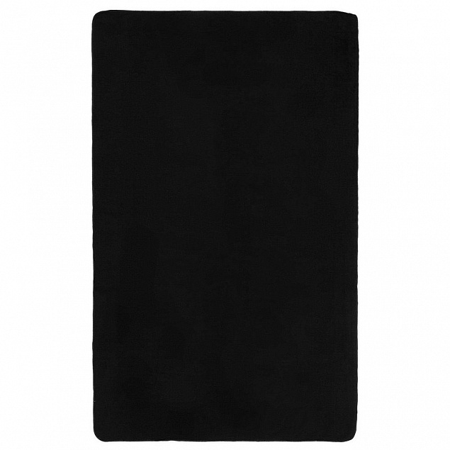 Флисовый плед Warm&Peace XL, черный с логотипом в Самаре заказать по выгодной цене в кибермаркете AvroraStore
