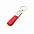 Брелок Лайн в подарочной упаковке, красный с логотипом в Самаре заказать по выгодной цене в кибермаркете AvroraStore