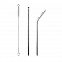 Набор многоразовых трубочек Оnlycofer white (стальной) с логотипом в Самаре заказать по выгодной цене в кибермаркете AvroraStore