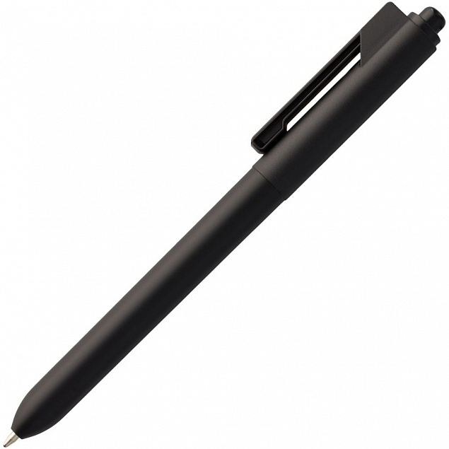 Ручка шариковая Hint, черная с логотипом в Самаре заказать по выгодной цене в кибермаркете AvroraStore