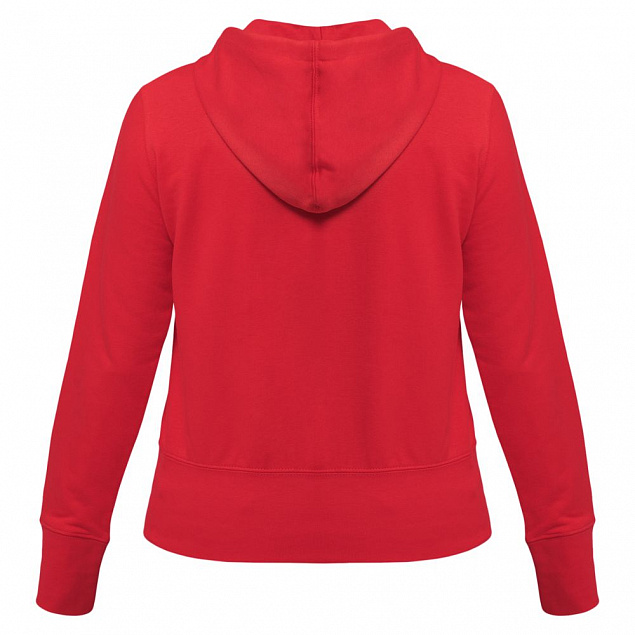 Толстовка женская Hooded Full Zip красная с логотипом в Самаре заказать по выгодной цене в кибермаркете AvroraStore