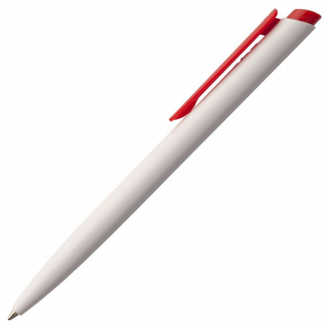 Ручка шариковая Senator Dart Polished, бело-красная с логотипом в Самаре заказать по выгодной цене в кибермаркете AvroraStore