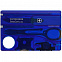Набор инструментов SwissCard Lite, синий с логотипом в Самаре заказать по выгодной цене в кибермаркете AvroraStore