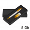 Набор ручка + флеш-карта 8Гб в футляре, белый/оранжевый прозрачный с логотипом в Самаре заказать по выгодной цене в кибермаркете AvroraStore