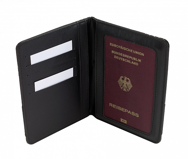 Портмоне для паспорта HILL DALE, черный с логотипом в Самаре заказать по выгодной цене в кибермаркете AvroraStore