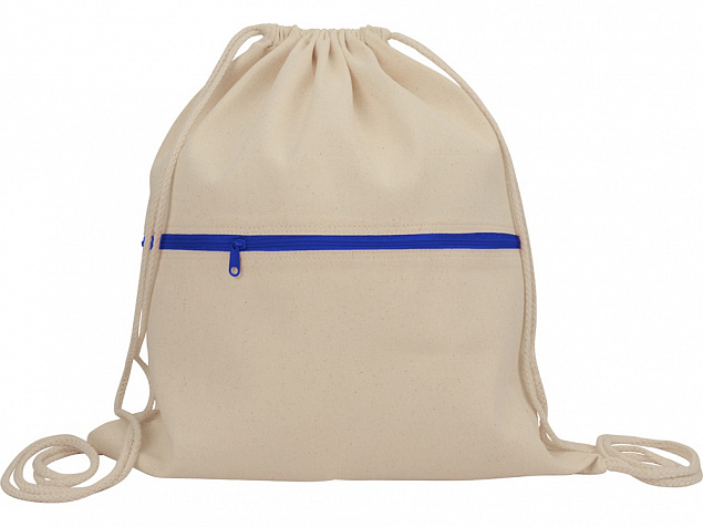 Рюкзак-мешок хлопковый «Lark» с цветной молнией с логотипом в Самаре заказать по выгодной цене в кибермаркете AvroraStore