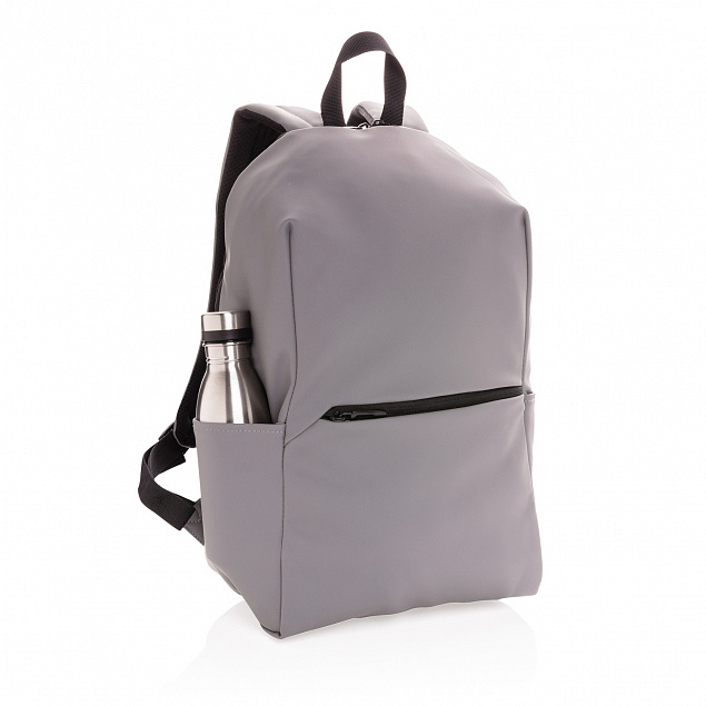 Рюкзак для ноутбука из гладкого полиуретана, 15.6" с логотипом в Самаре заказать по выгодной цене в кибермаркете AvroraStore