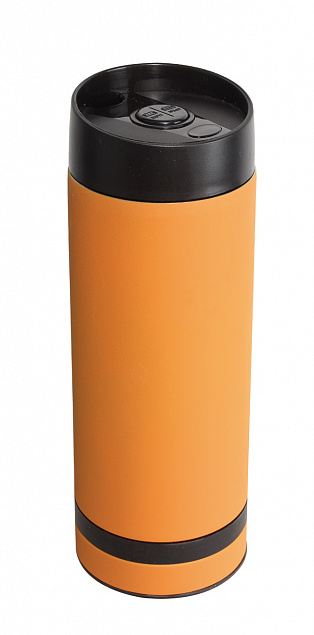 Дорожная кружка "АРОМАТИЧЕСКАЯ", оранжевый с логотипом в Самаре заказать по выгодной цене в кибермаркете AvroraStore