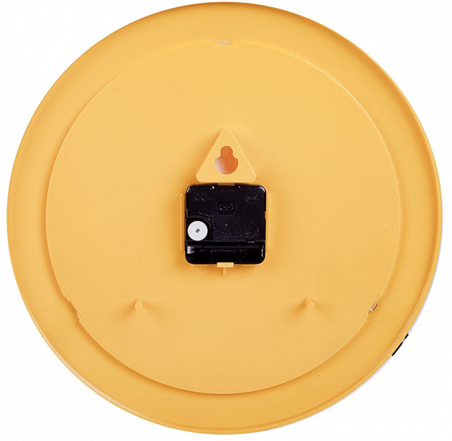 Часы настенные Vivid large, желтые с логотипом в Самаре заказать по выгодной цене в кибермаркете AvroraStore