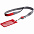 Чехол для пропуска с лентой и ретрактором Devon, красный с логотипом в Самаре заказать по выгодной цене в кибермаркете AvroraStore