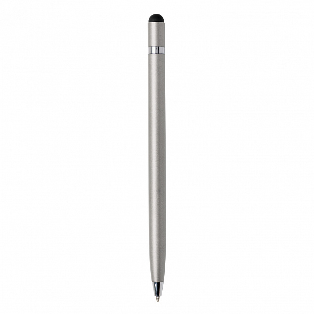 Металлическая ручка Simplistic, серебряный с логотипом в Самаре заказать по выгодной цене в кибермаркете AvroraStore