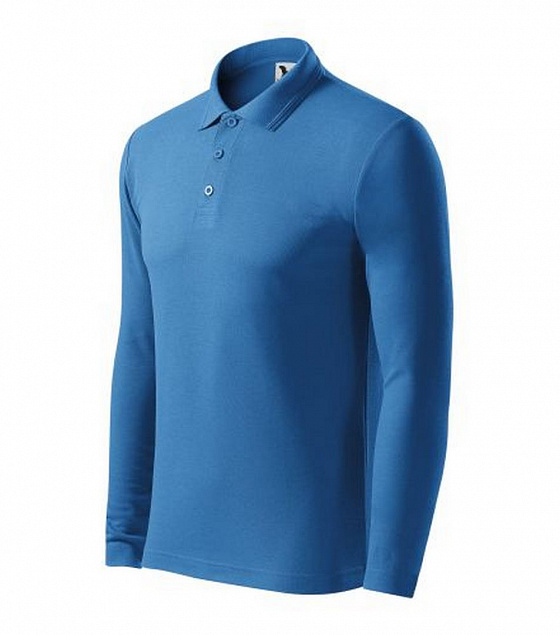 Мужская рубашка-поло Pique Polo Ls с логотипом в Самаре заказать по выгодной цене в кибермаркете AvroraStore