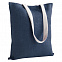 Холщовая сумка на плечо Juhu, синяя с логотипом в Самаре заказать по выгодной цене в кибермаркете AvroraStore