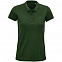 Рубашка поло женская Planet Women, темно-зеленая с логотипом в Самаре заказать по выгодной цене в кибермаркете AvroraStore