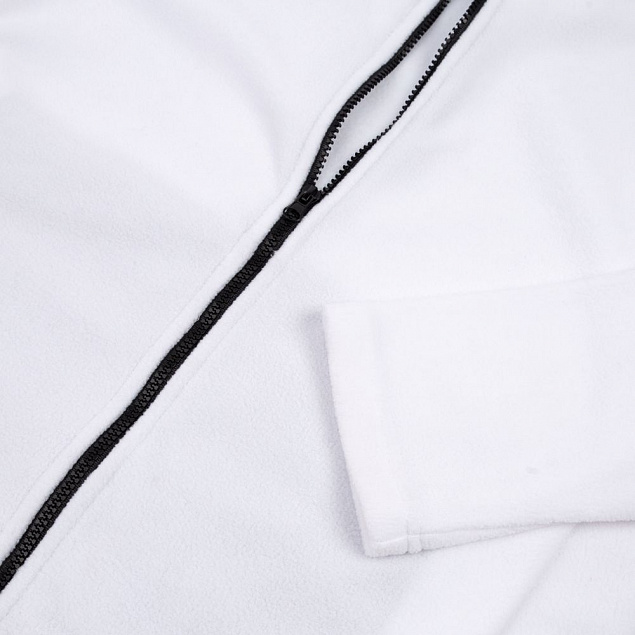 Куртка флисовая унисекс Manakin, белая с логотипом в Самаре заказать по выгодной цене в кибермаркете AvroraStore